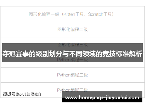 夺冠赛事的级别划分与不同领域的竞技标准解析